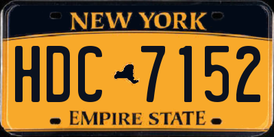 NY license plate HDC7152