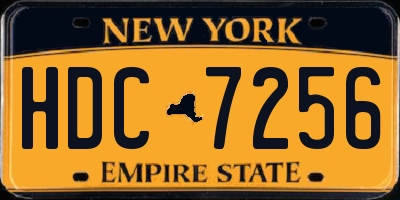NY license plate HDC7256