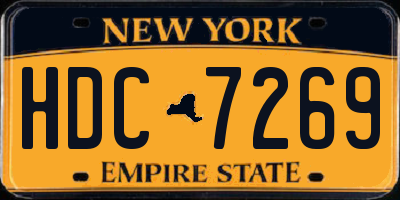 NY license plate HDC7269