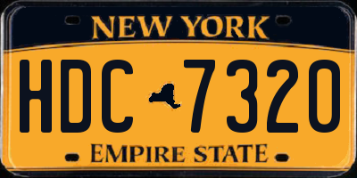NY license plate HDC7320