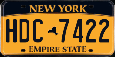 NY license plate HDC7422