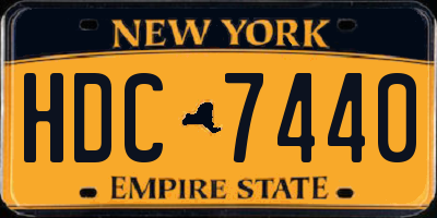 NY license plate HDC7440