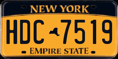 NY license plate HDC7519