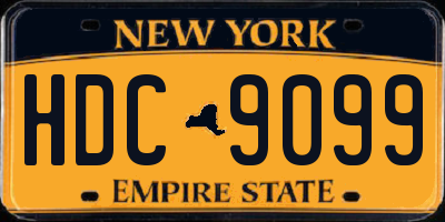 NY license plate HDC9099