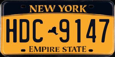 NY license plate HDC9147