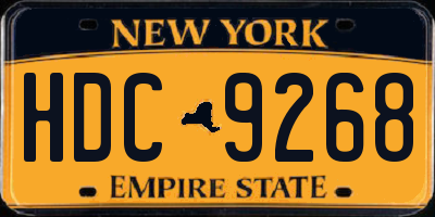NY license plate HDC9268