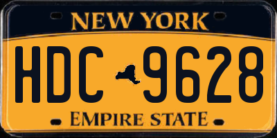 NY license plate HDC9628