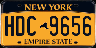 NY license plate HDC9656