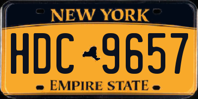 NY license plate HDC9657