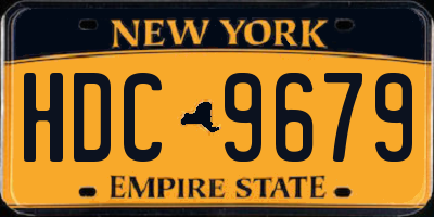 NY license plate HDC9679