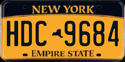 NY license plate HDC9684