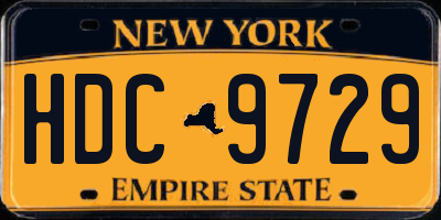 NY license plate HDC9729
