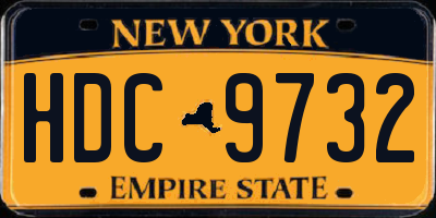 NY license plate HDC9732