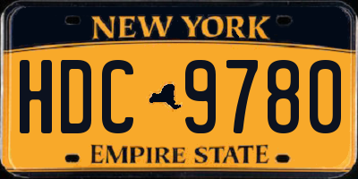 NY license plate HDC9780