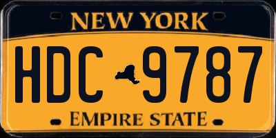 NY license plate HDC9787