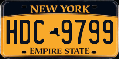 NY license plate HDC9799