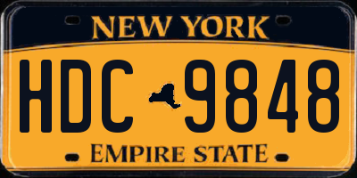 NY license plate HDC9848