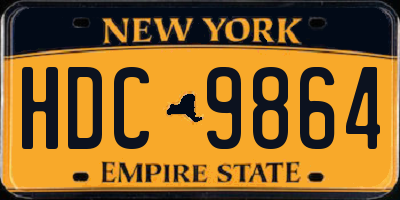 NY license plate HDC9864