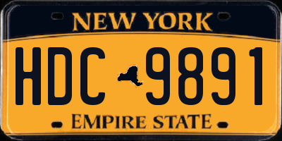 NY license plate HDC9891