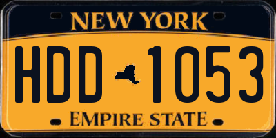 NY license plate HDD1053
