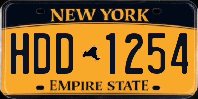 NY license plate HDD1254