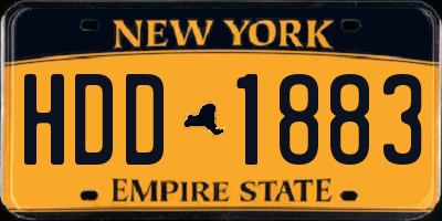 NY license plate HDD1883