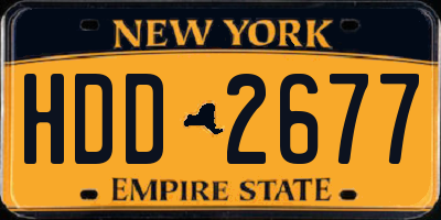NY license plate HDD2677