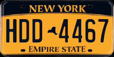 NY license plate HDD4467