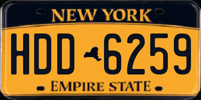 NY license plate HDD6259
