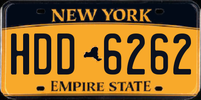 NY license plate HDD6262