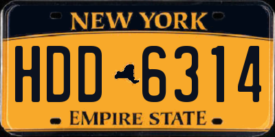 NY license plate HDD6314