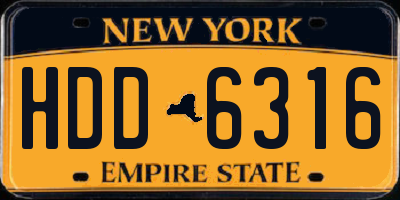 NY license plate HDD6316
