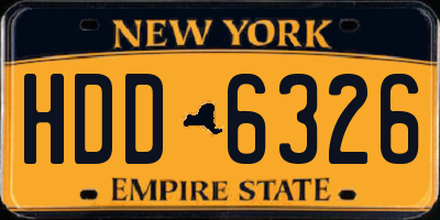 NY license plate HDD6326