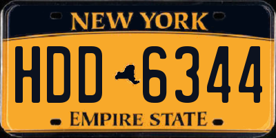 NY license plate HDD6344