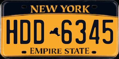 NY license plate HDD6345