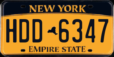 NY license plate HDD6347