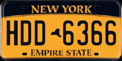 NY license plate HDD6366