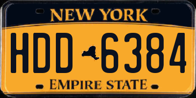 NY license plate HDD6384