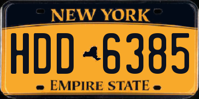 NY license plate HDD6385