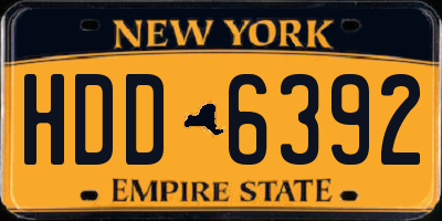 NY license plate HDD6392