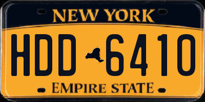 NY license plate HDD6410