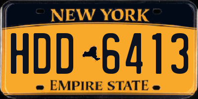 NY license plate HDD6413