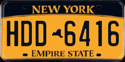 NY license plate HDD6416