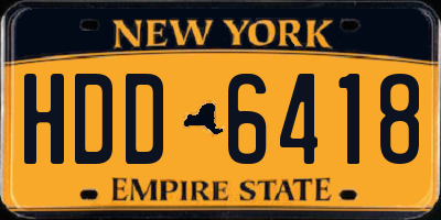 NY license plate HDD6418