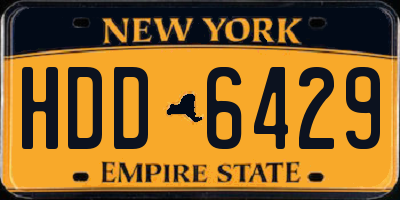 NY license plate HDD6429