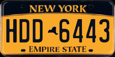 NY license plate HDD6443