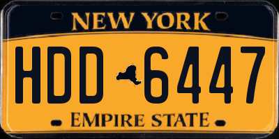 NY license plate HDD6447