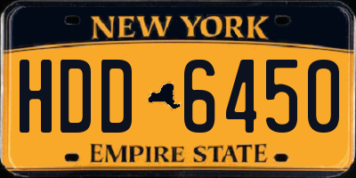NY license plate HDD6450