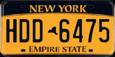 NY license plate HDD6475