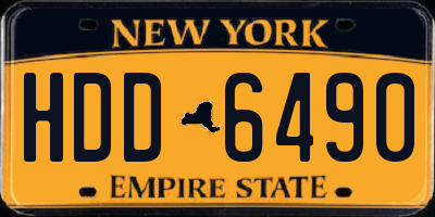 NY license plate HDD6490